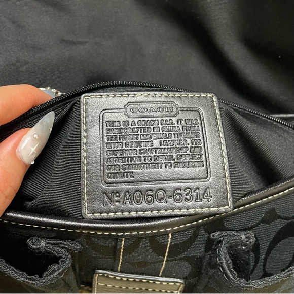 Vintage Black Coach Y2K Braided Soho Pochette Baguette Shoulder Mini-Bag Purse - Picture 12 of 12